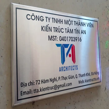 Bảng inox trắng xước