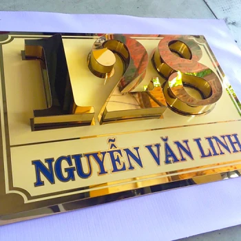 Bảng số nhà inox