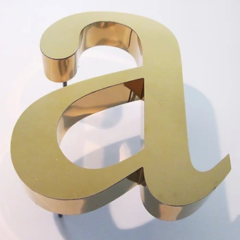 Chữ inox vàng xước